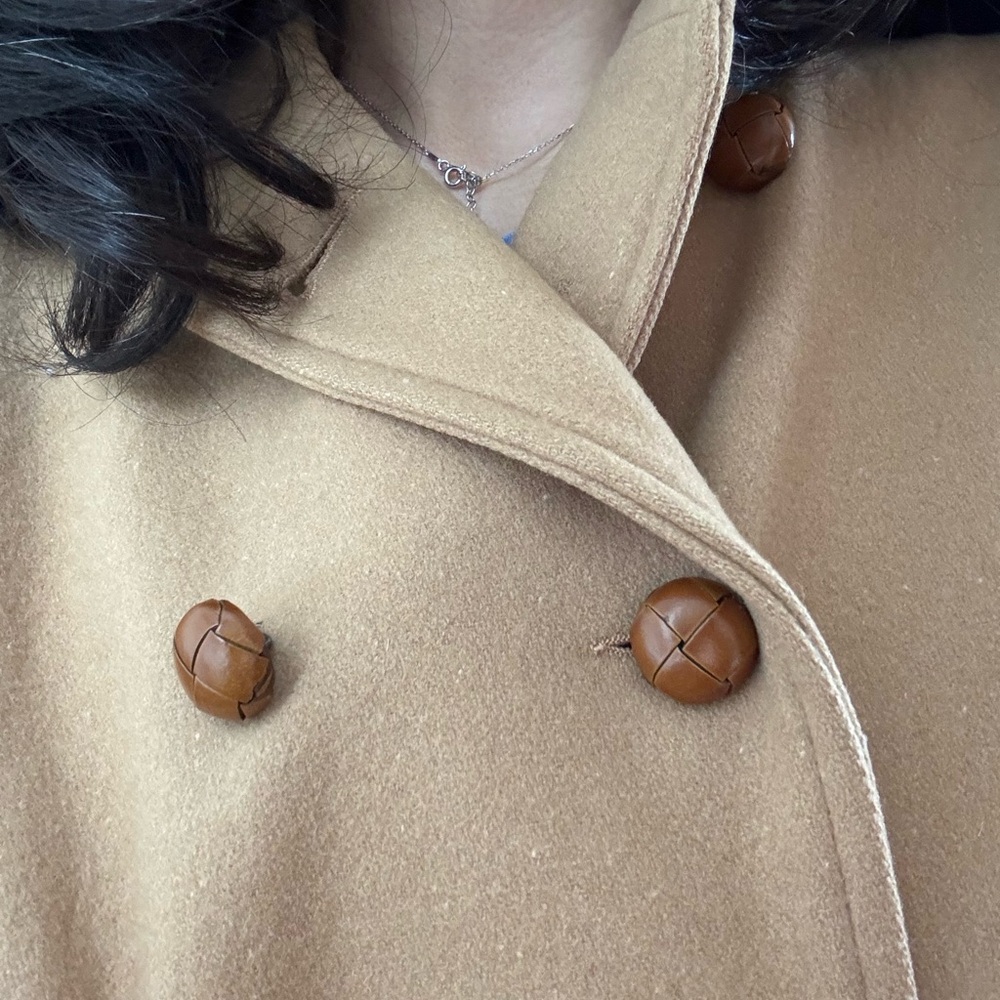 Vintage Luxury! Anne Marie Beretta for Romosport Tan belted Double-Breasted Coat - Picture 13 of 16